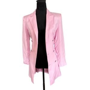 Women’s Size 2 & Other Stories Pink Belted Trench Coat NWT Flaw